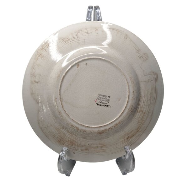 Royal Ascot SAGUENAY Green CM Semi Porcelain Plate England 1940's Floral - Picture 2 of 5